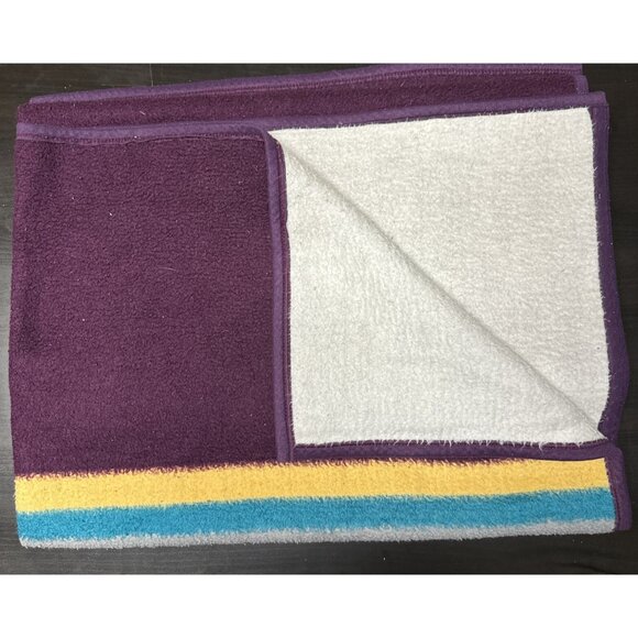 Biederlack Vintage Anaheim Mighty Ducks Fleece NHL Hockey Throw Blanket LG 56X76 - Picture 3 of 11
